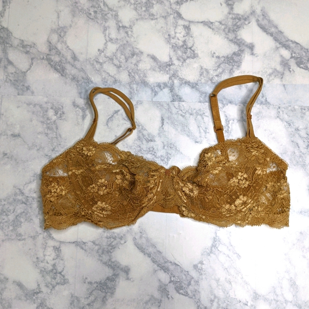 la perla • vintage pizzo full sheer bra b cup